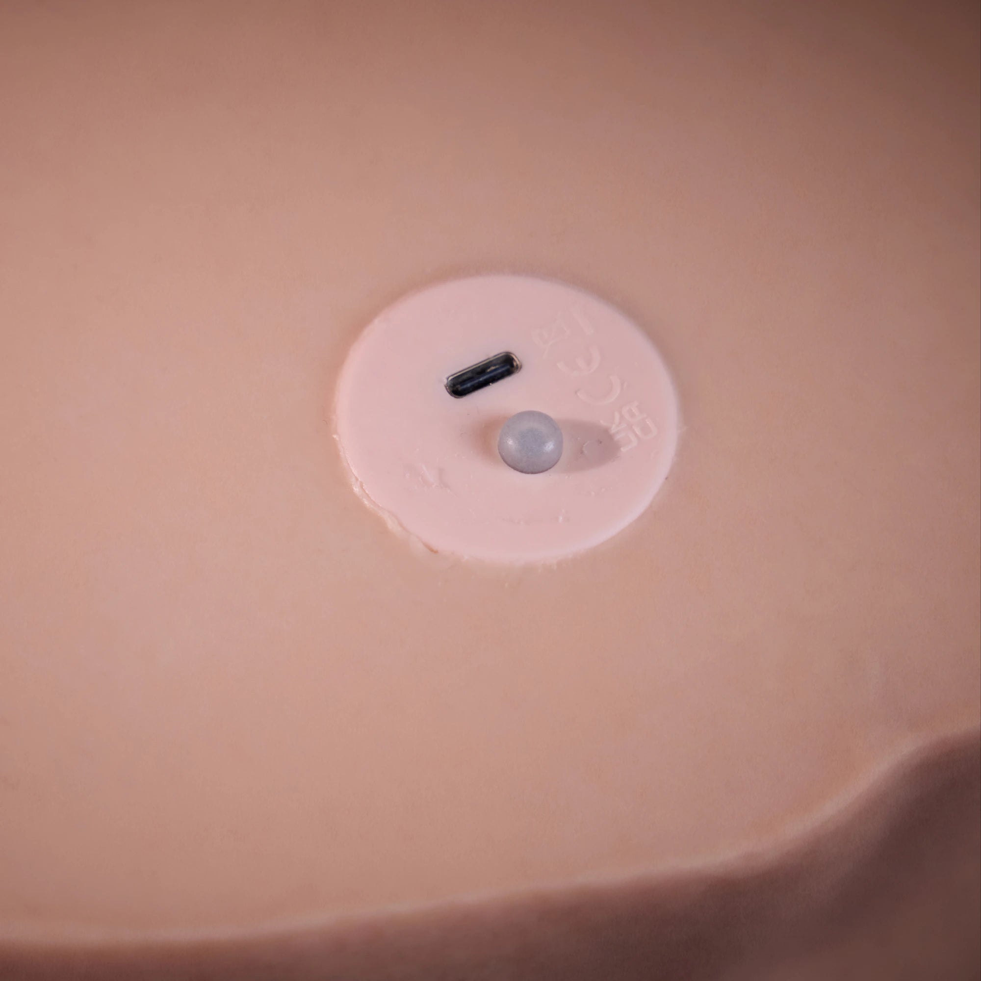 Image of Close-up of the power control button on the Pamsnusnu electric silicone butt replica