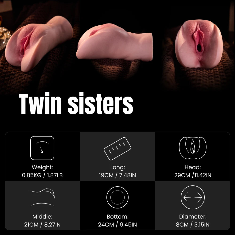 Image of Twin Sisters Onahole 1:1 Replica Ultra-Realistic Masturbator