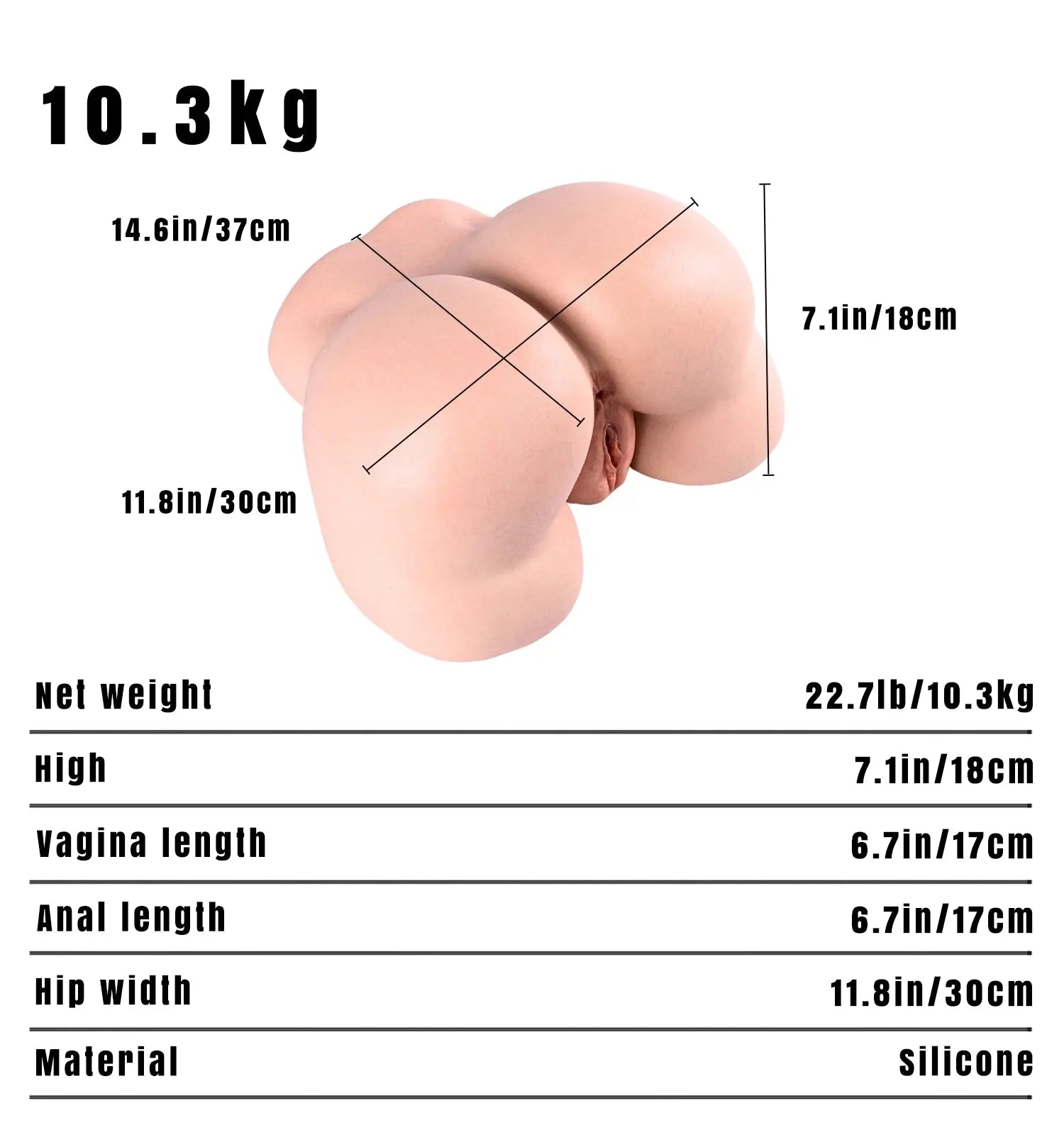 Image of Donna：10.3KG Doggy Style Sex Torso Best Male Sex Toys MRLDOLL