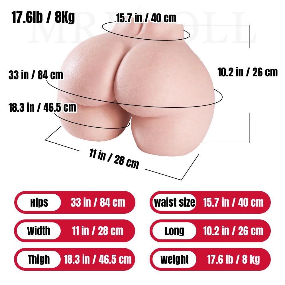 Image of Ruby 8KG Peach Butt Sex Torso MRLDOLL