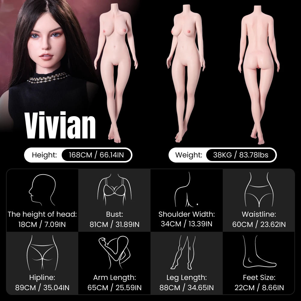 Elegant Realistic Silicone Sex Doll Vivian Slim Body Big Breast Doll MRLDOLL Elegant Realistic Silicone Sex Doll Vivian Slim Body Big Breast Doll MRLDOLL