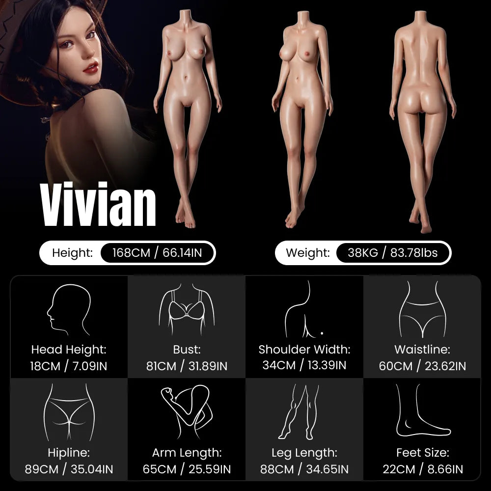 MRLDOLL Vivian — силиконовая кукла 168 см — справочное изображение производителя