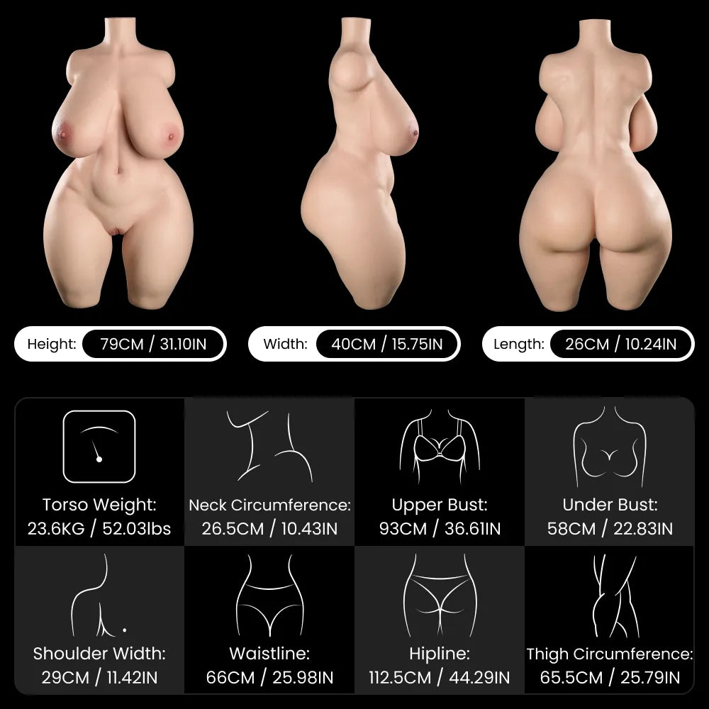 Image of Bridget 24.5KG Tan-line Brown Style Fitness Sex Torso