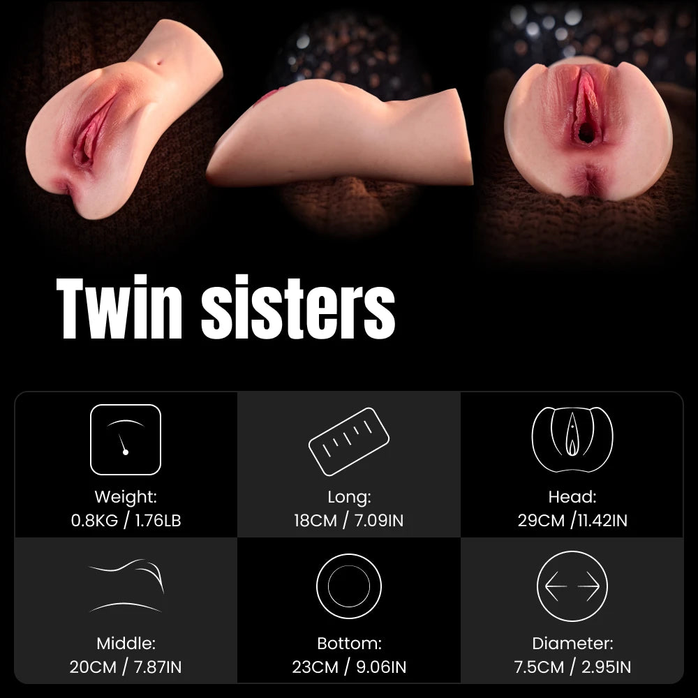 Image of Twin Sisters Onahole 1:1 Replica Ultra-Realistic Masturbator