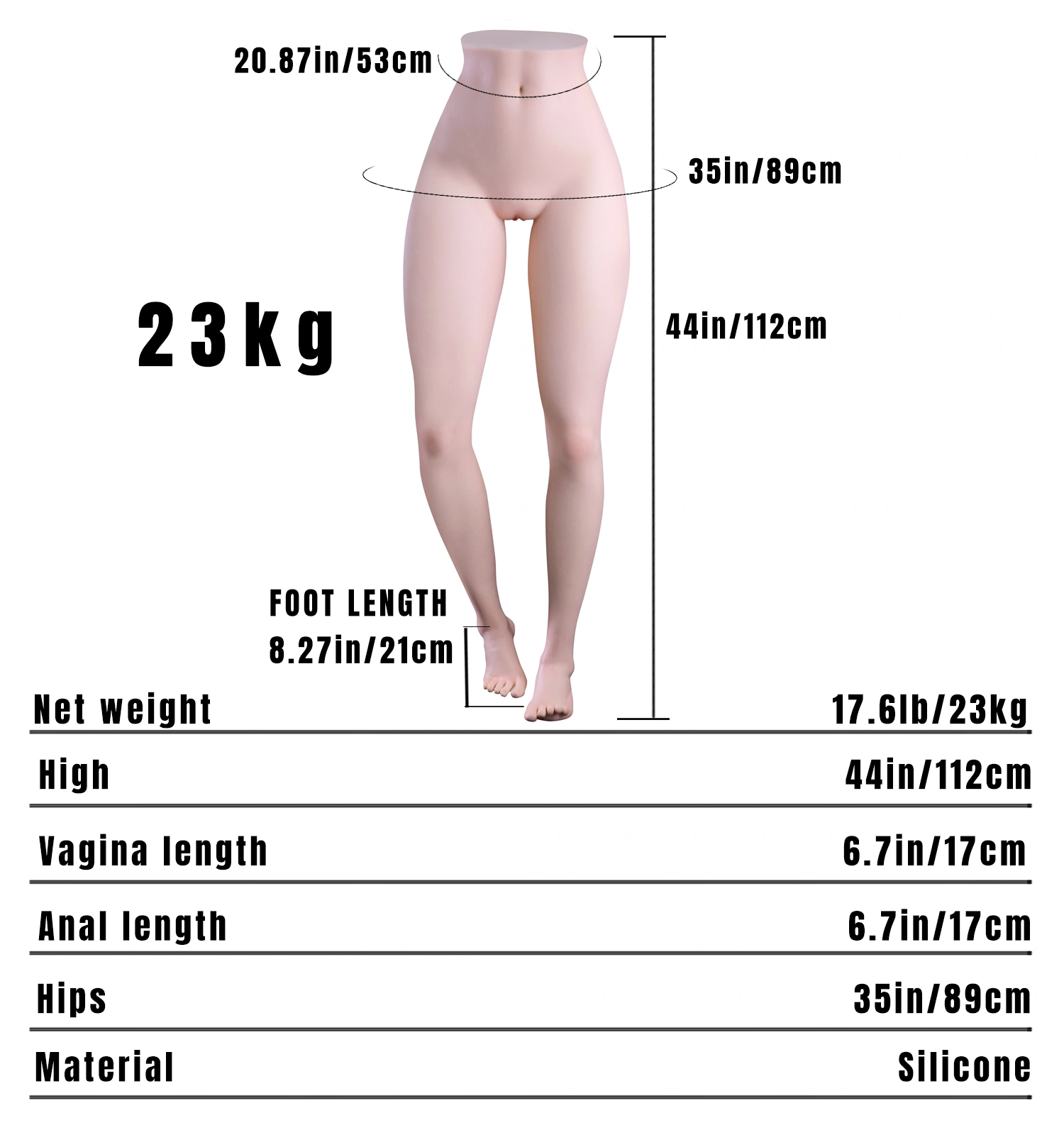 Rae 23KG Climax Sex Doll Sexy Leg For Men