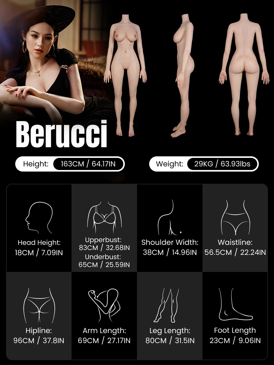Image of Berucci 29KG Hyper-Realism Sex Doll 163CM