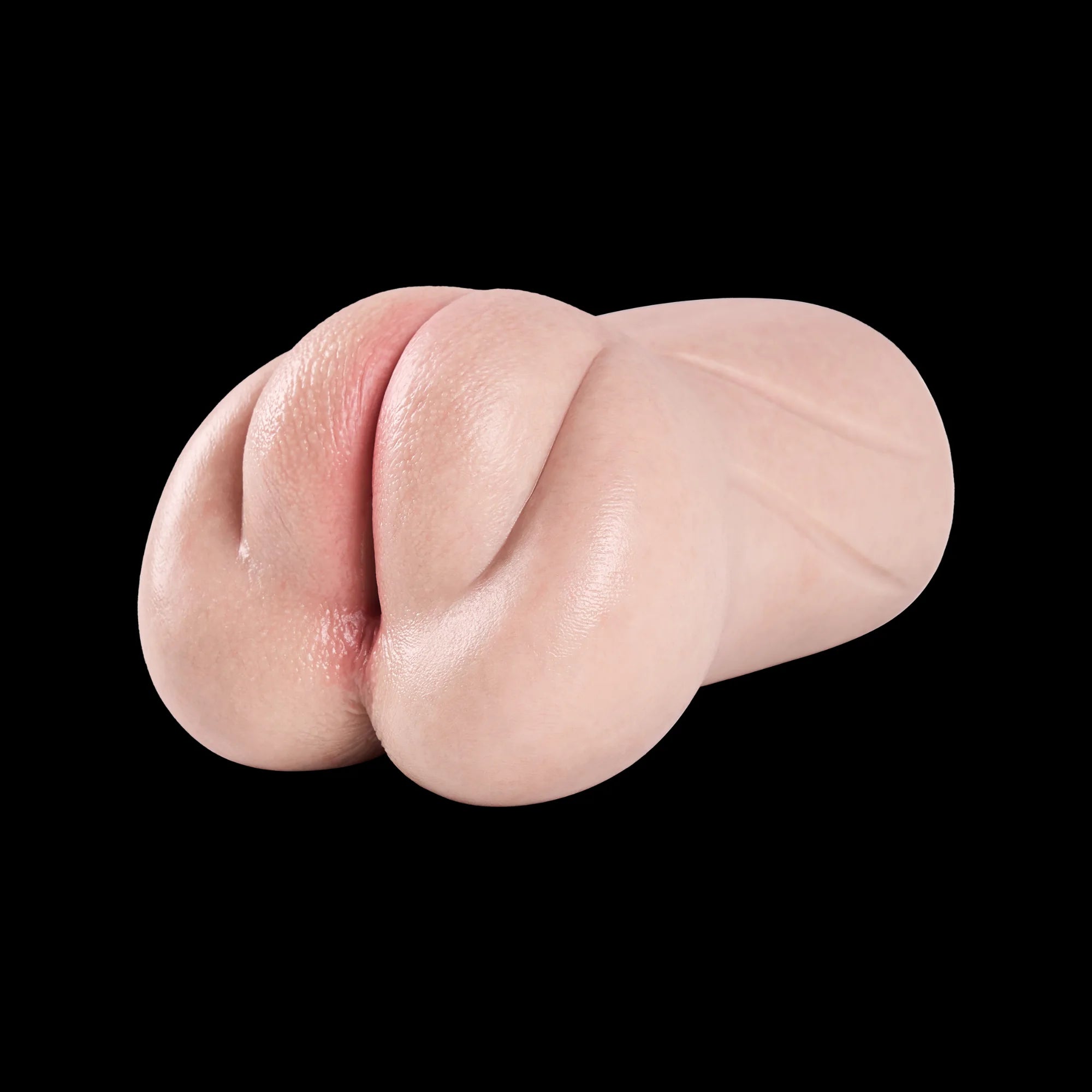 Image of Angled exterior view of the Yelena platinum silicone pocket pussy.