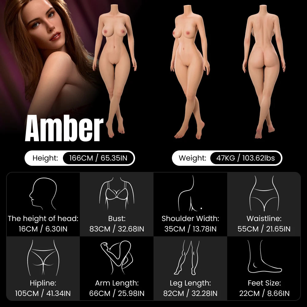 Amber 166cm 47kg silicone sex doll - MRLDOLL Amber 166cm 47kg silicone sex doll - MRLDOLL