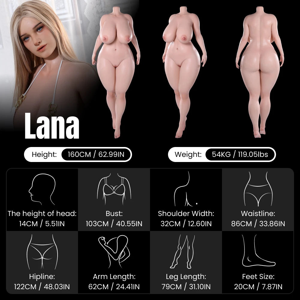 MRLDOLL Lana — силиконовая кукла 160 см — справочное изображение производителя