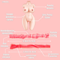 Alina:32LB Ultra Realistic Sex Doll Female Torso With Sexy Pussy MRLDOLL