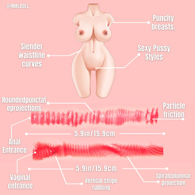 Alina:32LB Ultra Realistic Sex Doll Female Torso With Sexy Pussy MRLDOLL