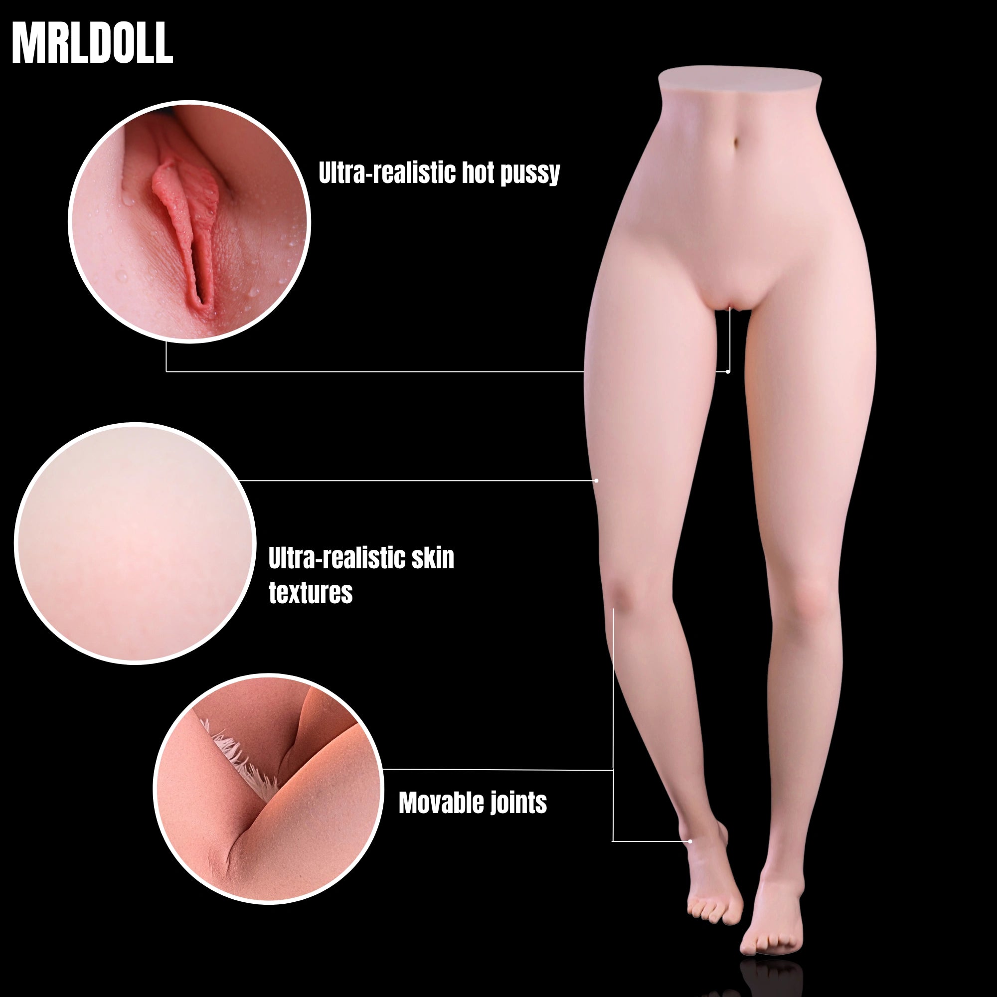 MRLDOLL Rae — Silicone Lower-Body Model — manufacturer reference image