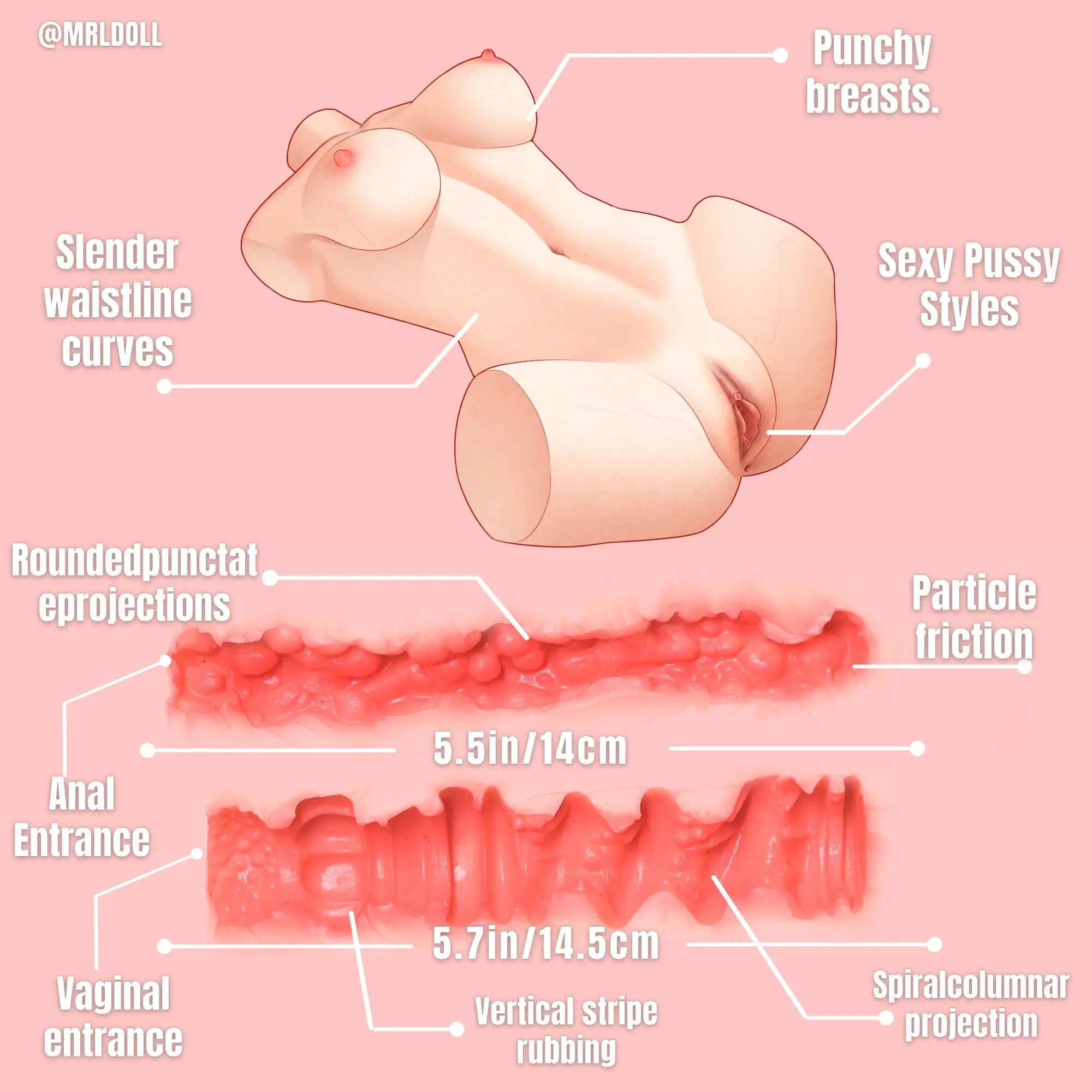 Image of Sophia: 4.6kg Realistic Mini Torso Sex Doll Male Masturbator MRLDOLL