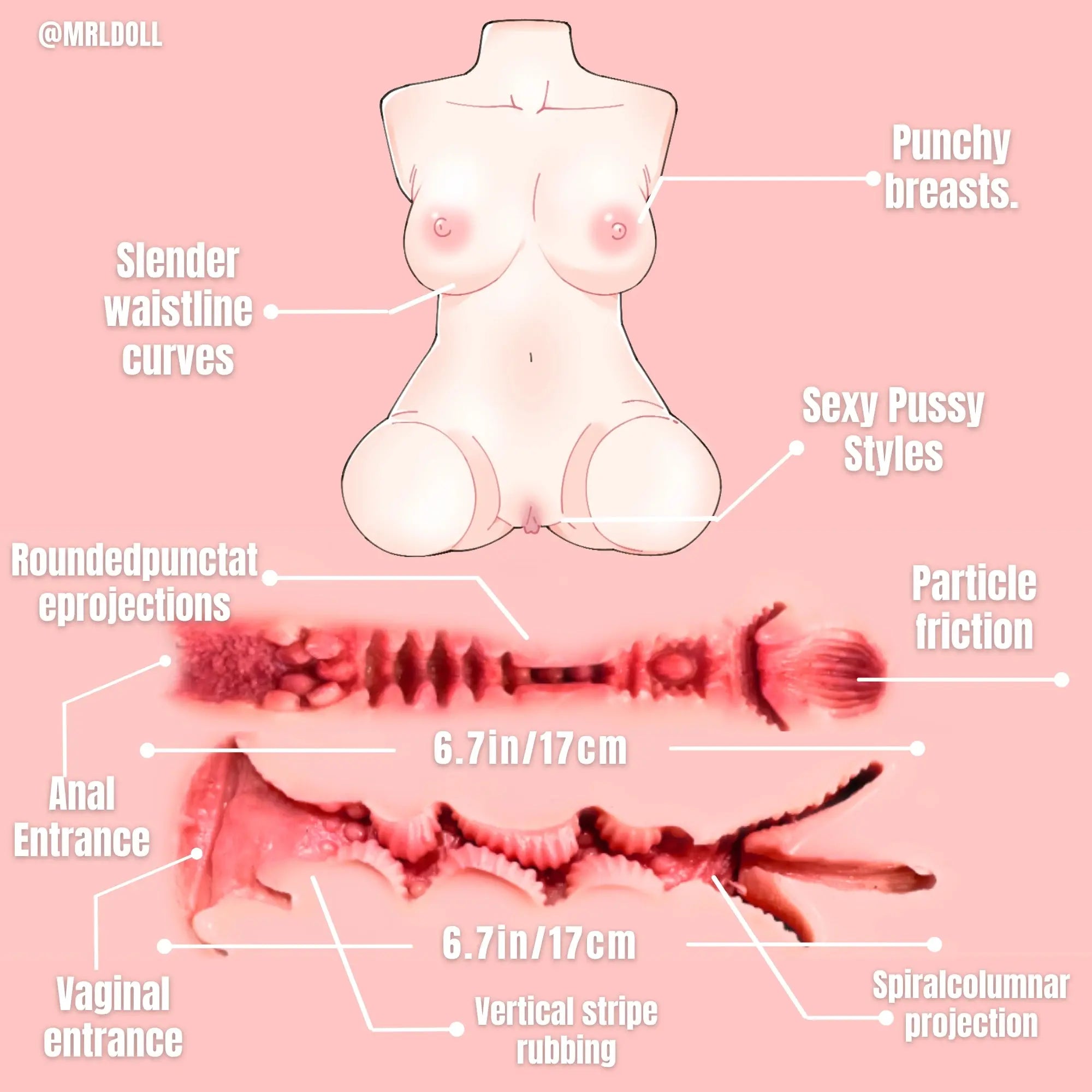 Image of Melissa:18KG Ultra Realistic Torso Sex Doll MRLDOLL