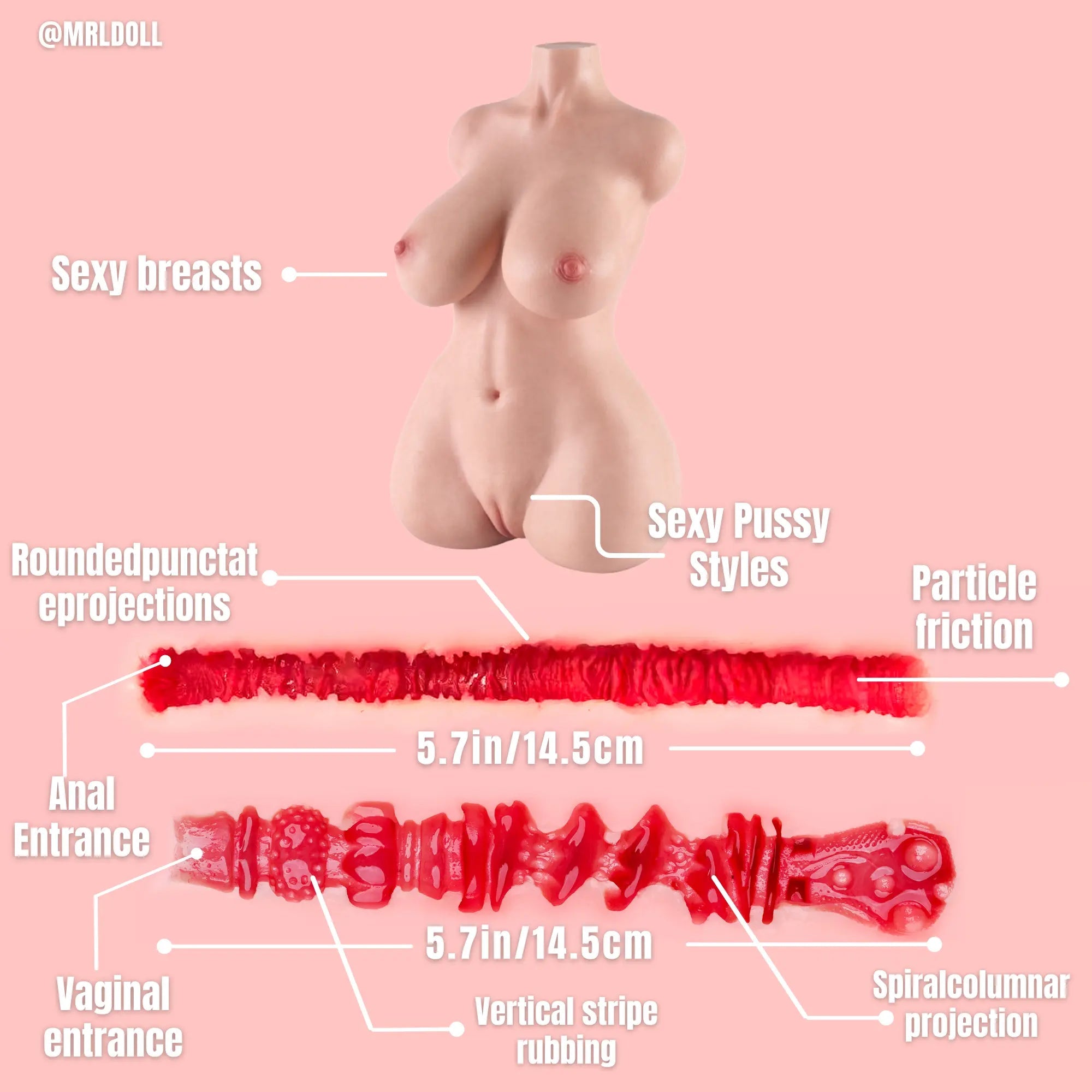 Tifa:Mini Sex Torso 7.5KG Male Masturbator MRLDOLL