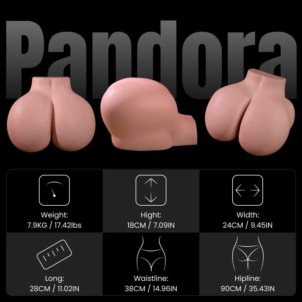 Image of Pandora:7.9KG Soft Black Buttocks Built-in Hymen Sex Torso MRLDOLL