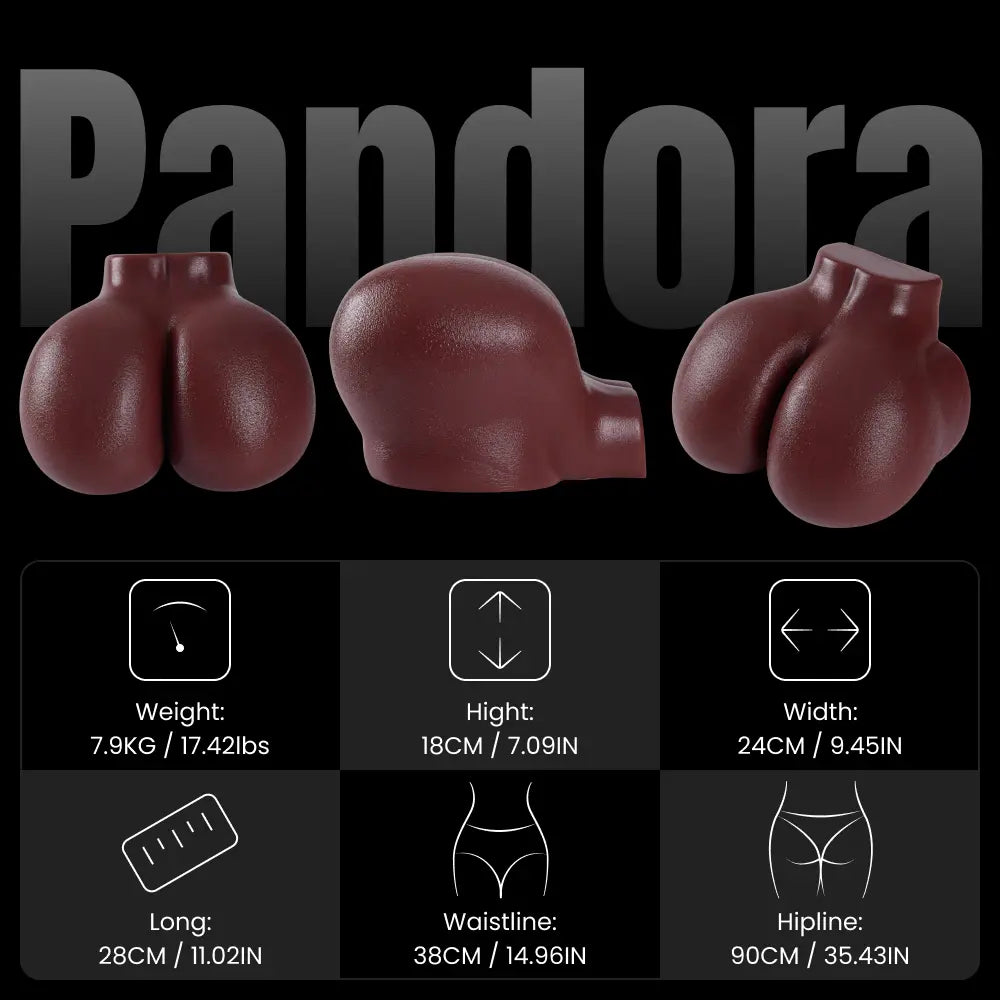Image of Pandora:7.9KG Soft Black Buttocks Built-in Hymen Sex Torso MRLDOLL