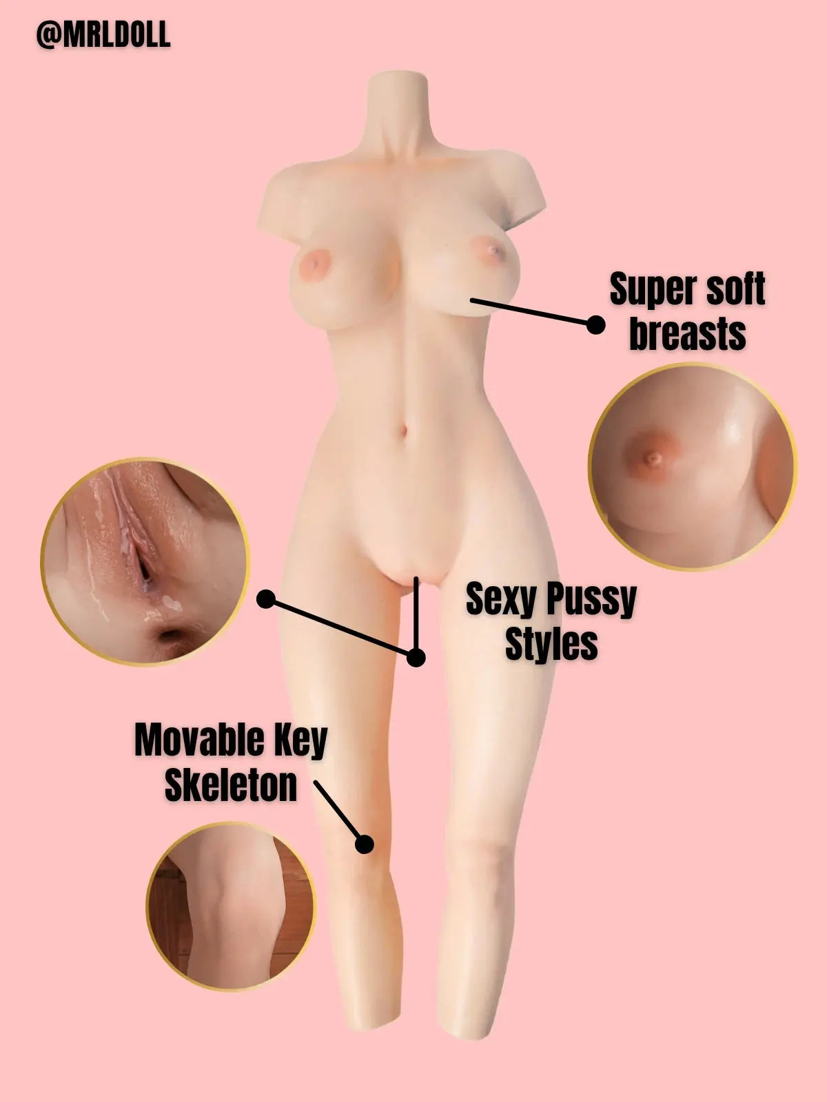 Image of Sex Doll Nora:29.5KG Silicone F-Cup Cowgirl Sex Torso MRLDOLL