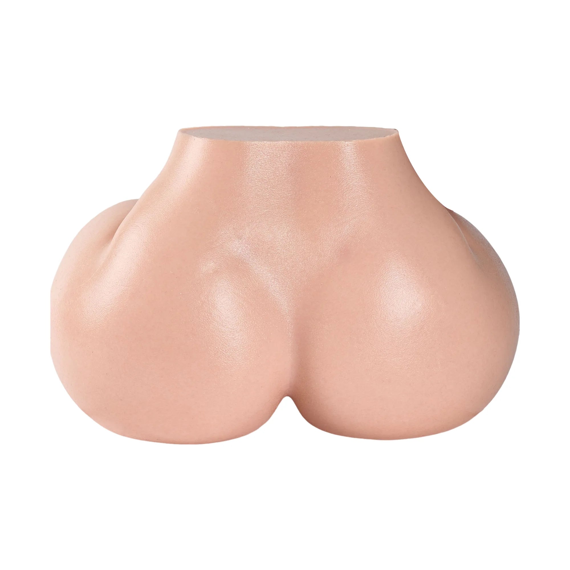 Image of Gill big booty silicone torso rear view on white background showing full rounded hips