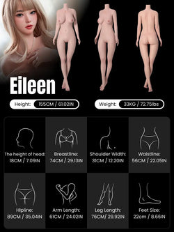 Eileen Life Size Asian Sex Doll Platinum Silicone Realistic Sex Doll - MRLDOLL Eileen Life Size Asian Sex Doll Platinum Silicone Realistic Sex Doll - MRLDOLL