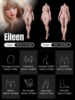 Eileen Life Size Asian Sex Doll Platinum Silicone Realistic Sex Doll -   MRLDOLL