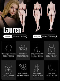 Lauren 28.5KG Life Size Sex E Cup Platinum Silicone Realistic Sex – MRLDOLL