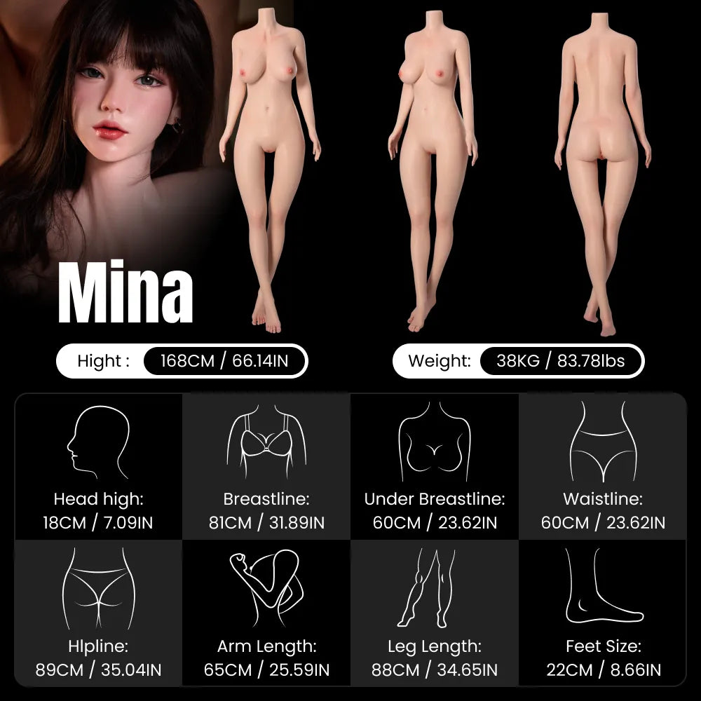 MRLDOLL Mina — силиконовая кукла 168 см — справочное изображение производителя