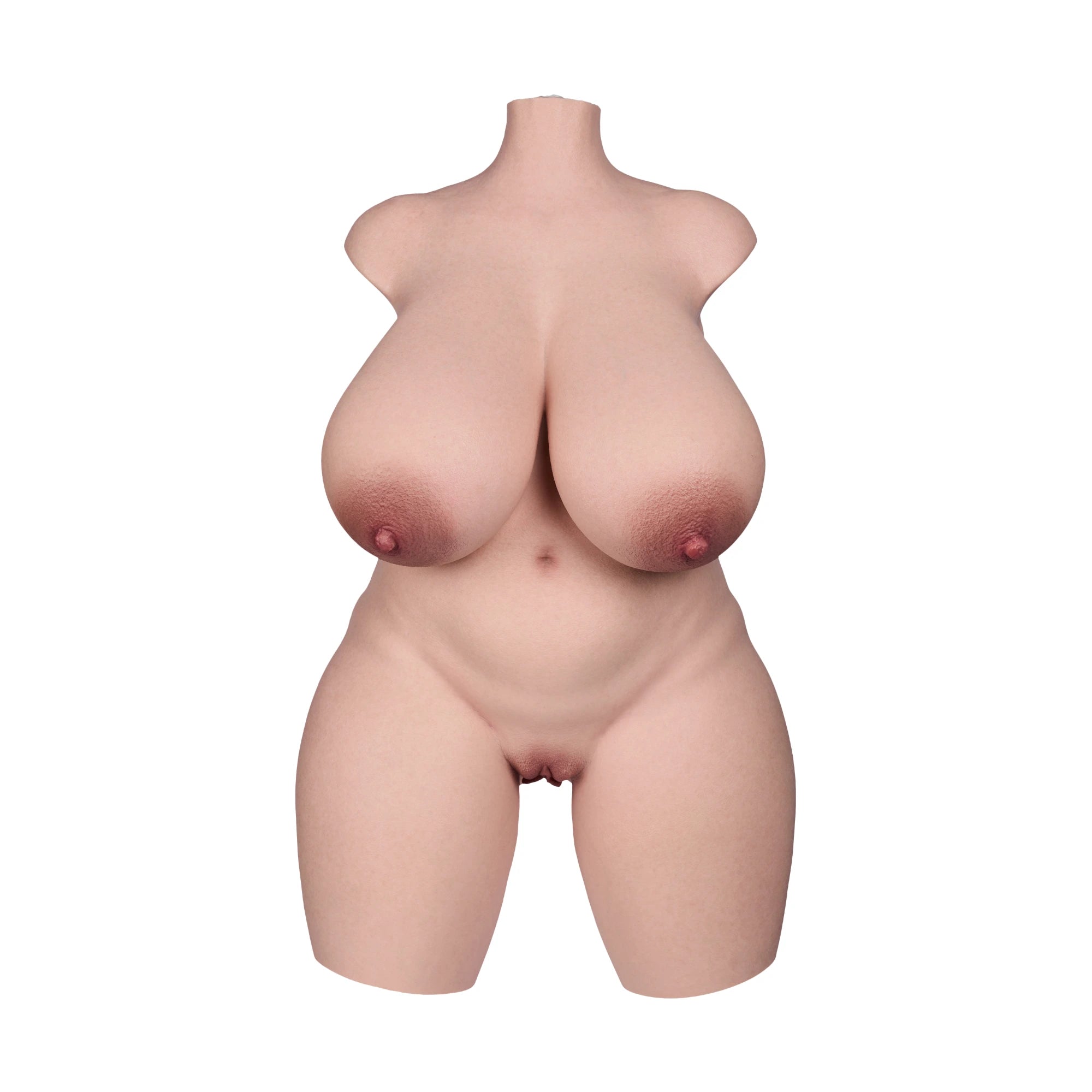 Image of realistic silicone sex torso with big breasts and natural body curves